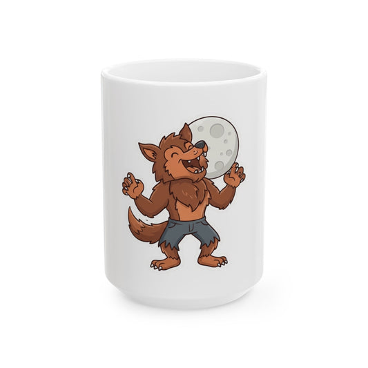 "Werewolf" White Ceramic Mug