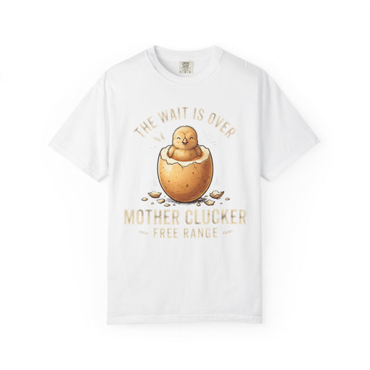 Color: White | The Wait is Over Unisex Garment-Dyed Tee