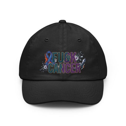Color: Black | Two Words for Cancer | Dad Hat — AttitudeShirts