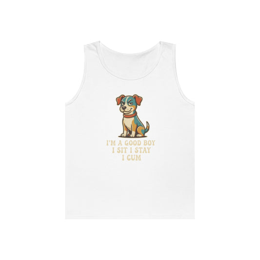 Color: White | I'm A Good Boy Tank Top