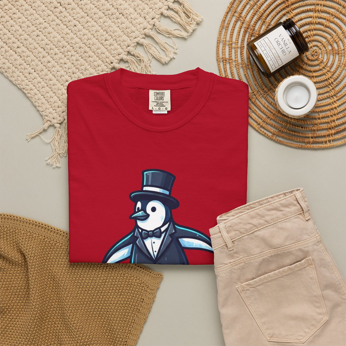 "Penguin Credible" Unisex Garment-Dyed Tee