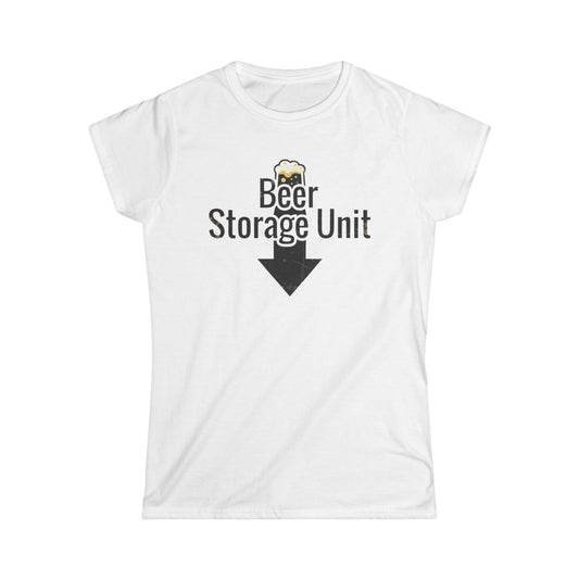 Color: White | Beer Storage Unit – Premium Dad Bod | Women's Tee — AttitudeShirts