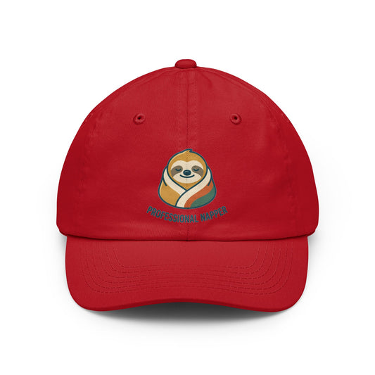Color: Red | Professional Napper Dad Hat — Graphic