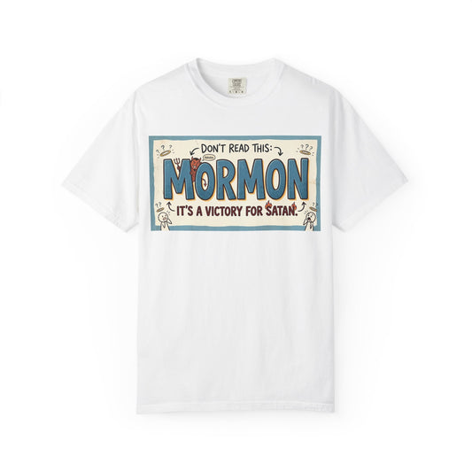 Color: White | Victory for Satan T-Shirt Unisex Garment-Dyed T-shirt