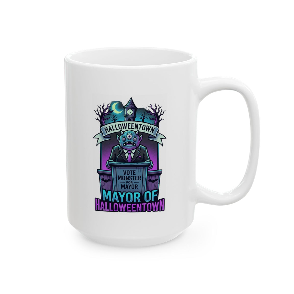 "Mayor Of Halloweentown" White Ceramic Mug