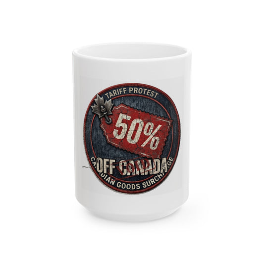 "50% Off Canada" White Ceramic Mug