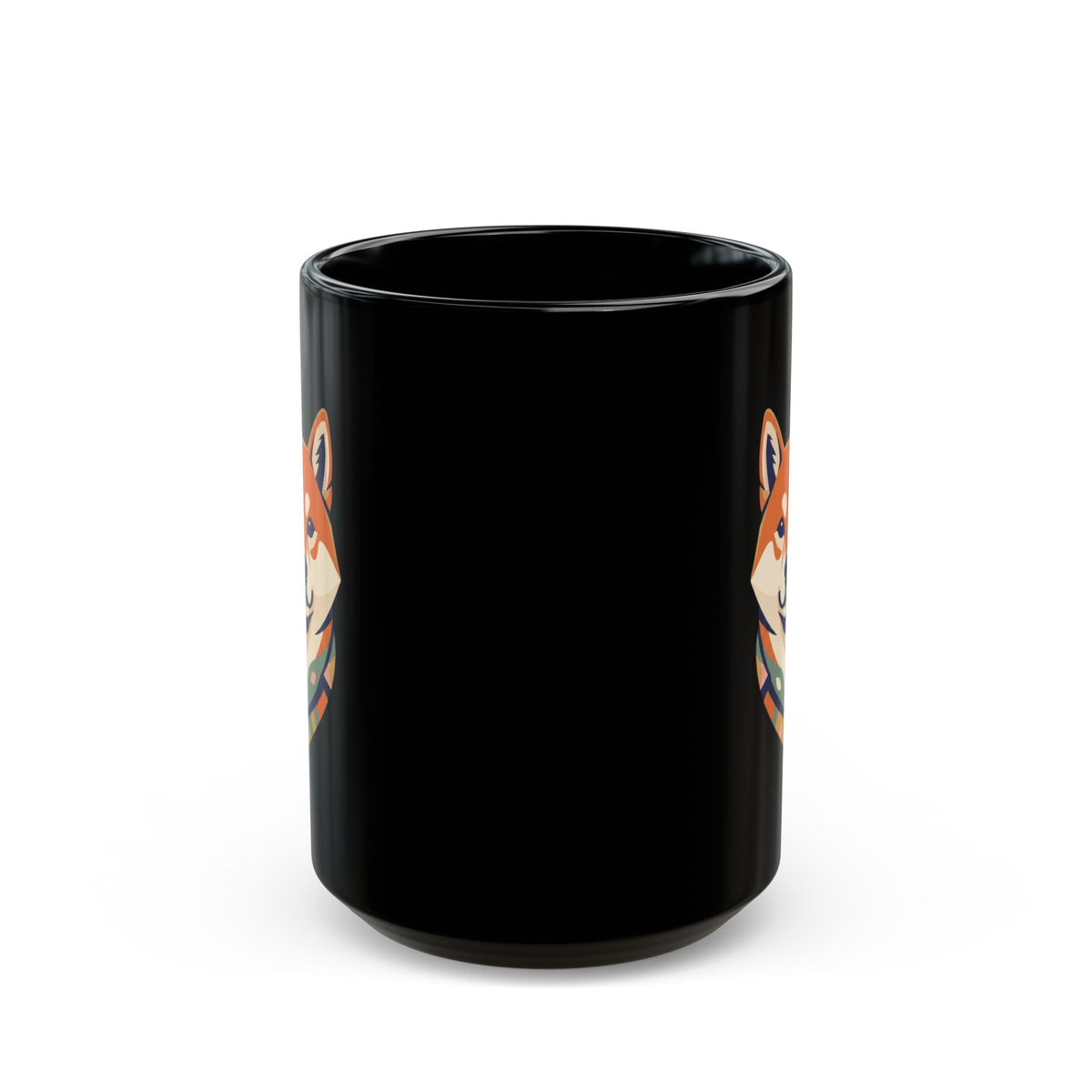 "Shiba Squad" Black Ceramic Mug — Graphic