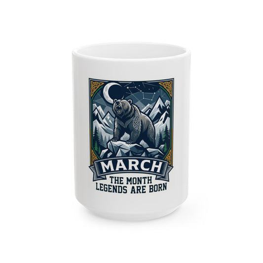 "March Legend" White Ceramic Mug