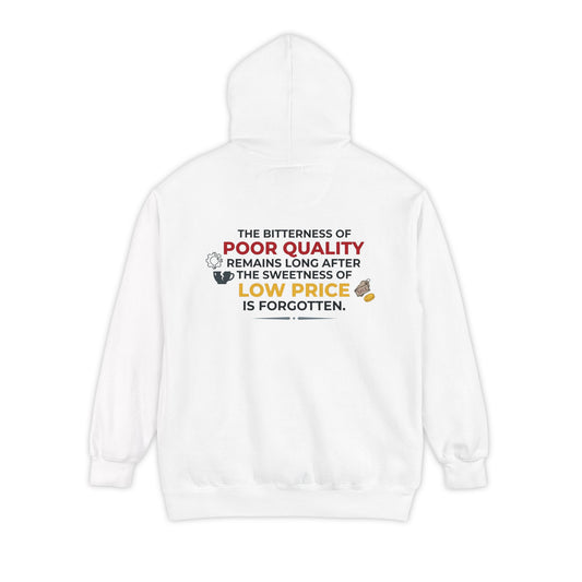 Color: White | Bitterness of Poor Quality Garment-Dyed Hoodie