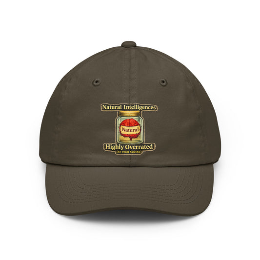 Color: Olive | Still Running On Natural Intelligence | Dad Hat — AttitudeShirts