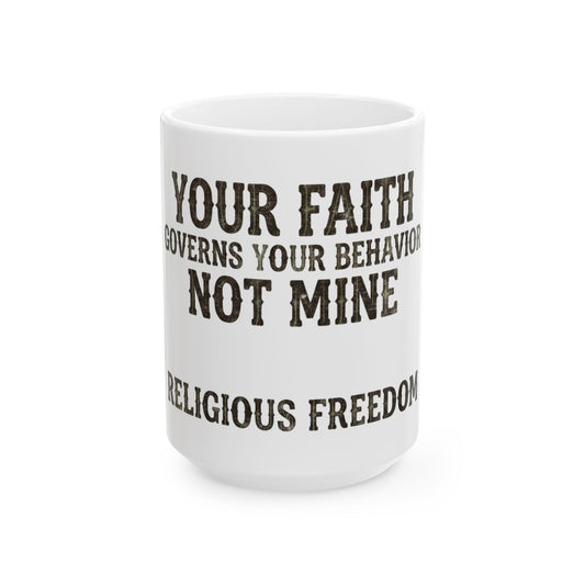 "Religious Freedom" White Ceramic Mug