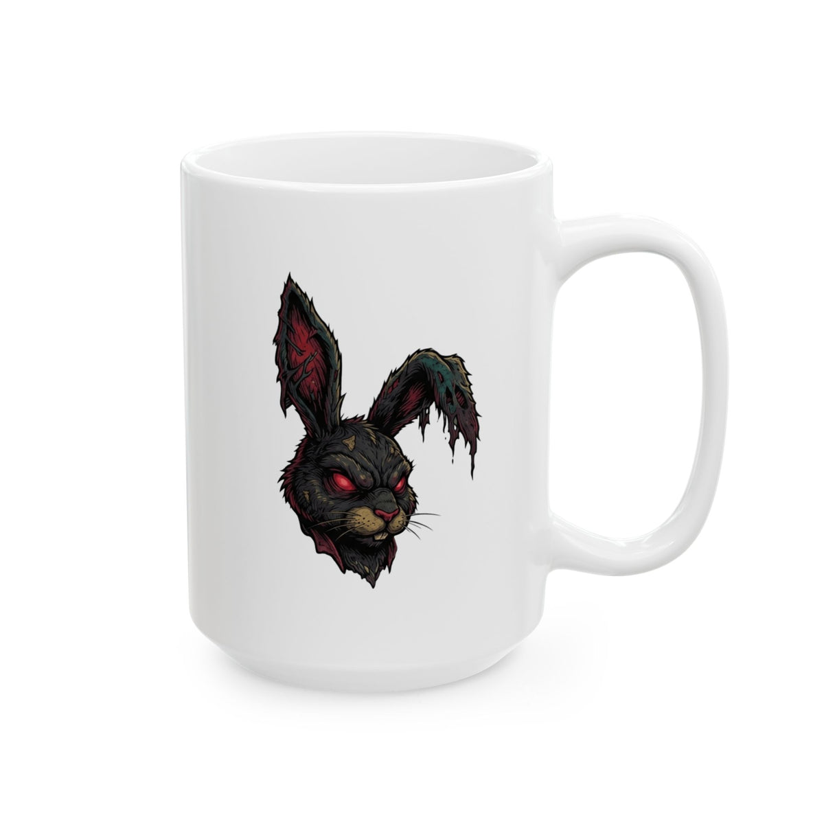 "Zombie Bunny" White Ceramic Mug — Graphic