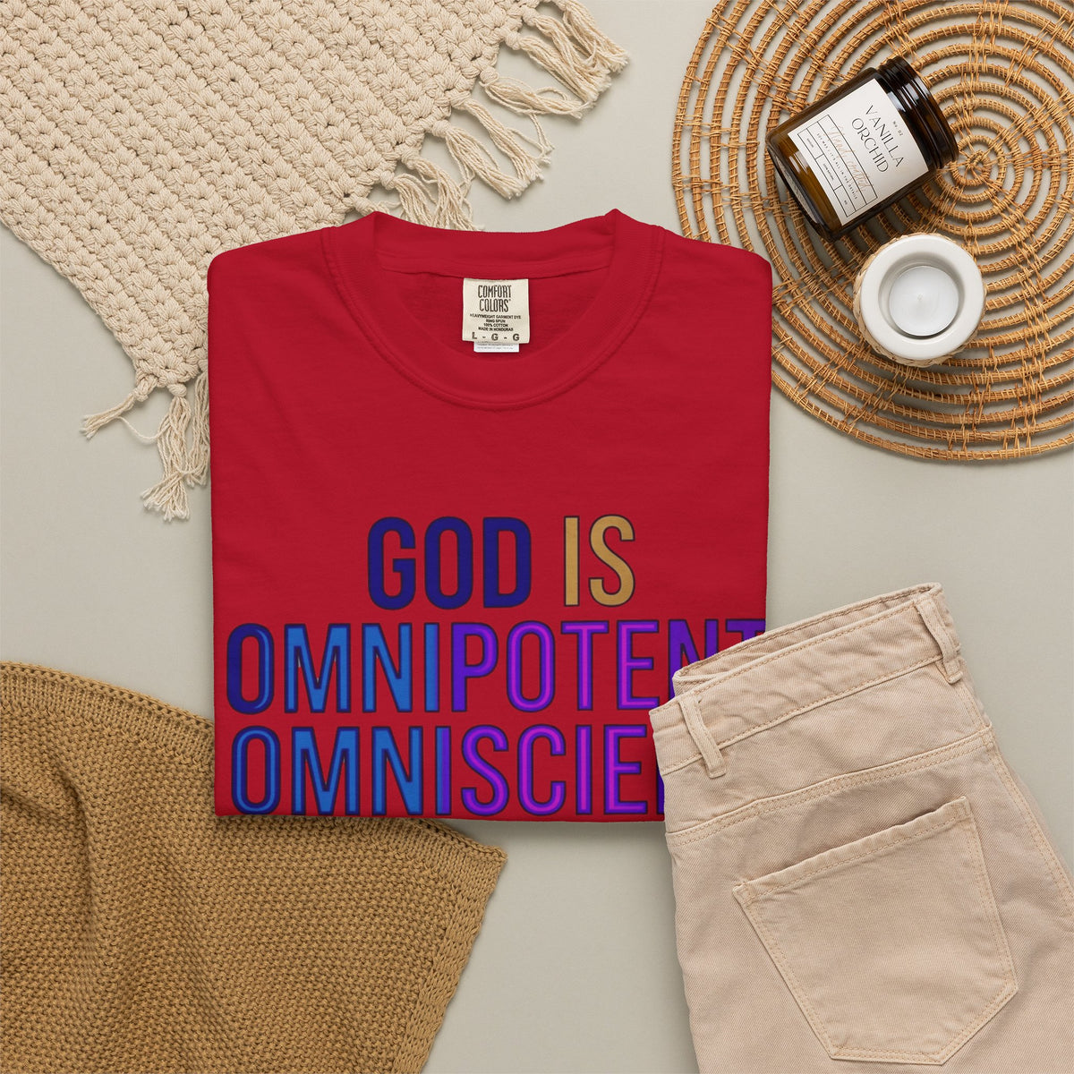 "God Controls Everything" Unisex Garment-Dyed Tee