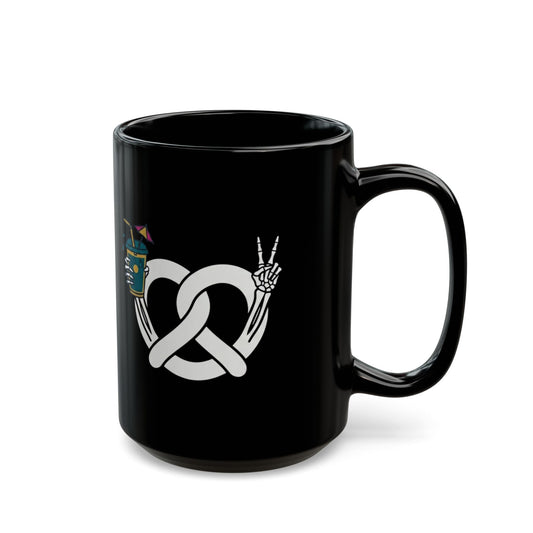 "Flexible But Not About Brunch" Black Ceramic Mug — Graphic