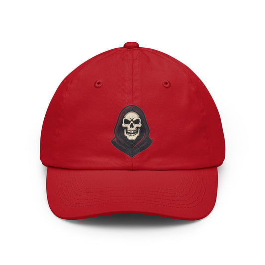 Color: Red | Autumn Death Dad Hat — Graphic