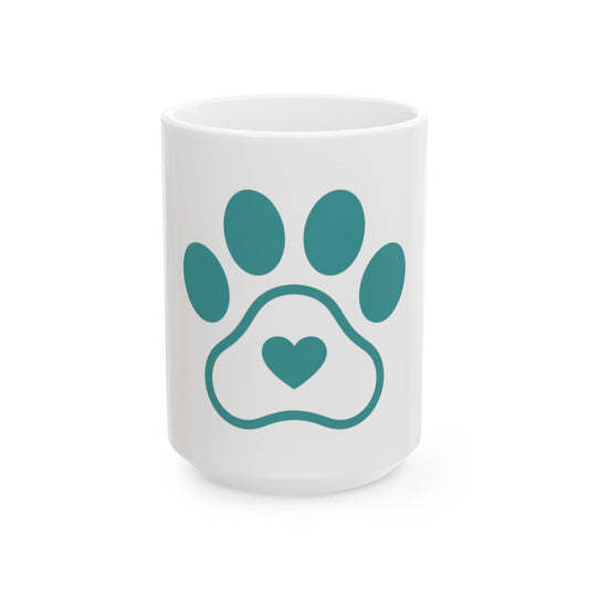 "Dog Mom" White Ceramic Mug — Graphic