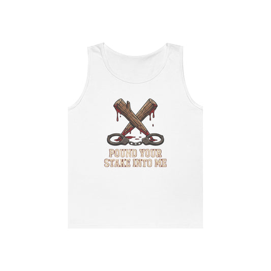 Color: White | Pound Your Stake In Me Tank Top