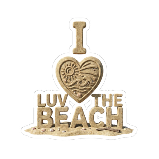 "I Luv The Beach" Sticker — Main
