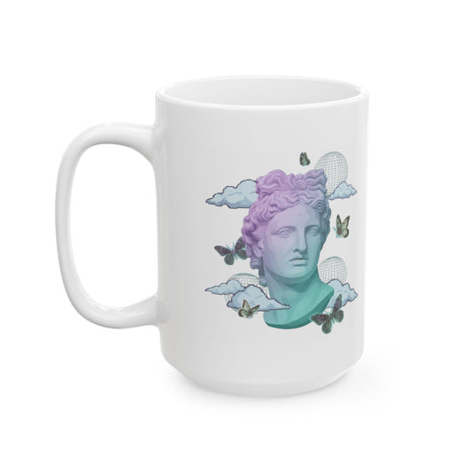 "Dreamscape" White Ceramic Mug