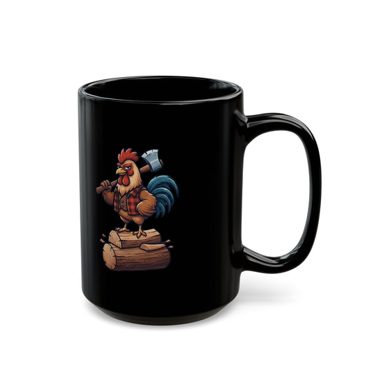 "Looking For A Little Peck" Black Ceramic Mug — Graphic