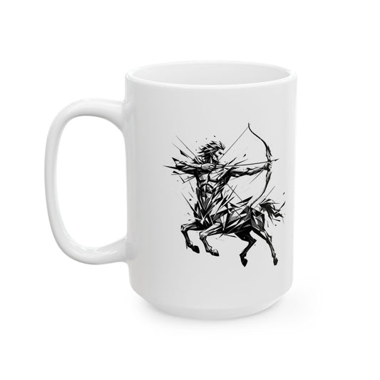 "Sagittarius The Archer Centaur" White Ceramic Mug