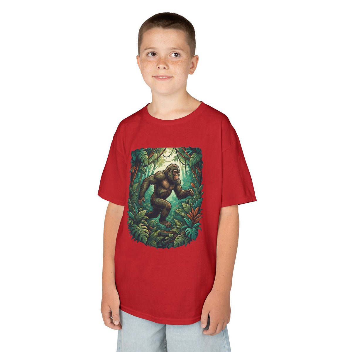 Color: Red | The Bukit Timah Monkey Man (Singapore) Kids Tee