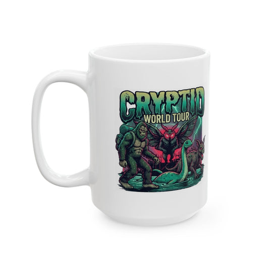 "Puzizia (Global-Cryptid Mashup) Cryptid World Tour" White Ceramic Mug