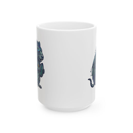"Cyber Hamster" White Ceramic Mug