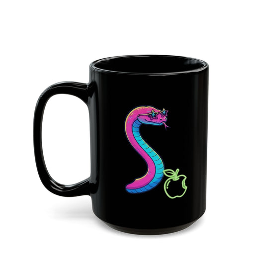 "Good Book Series Naked & Unashamed" Black Ceramic Mug — Graphic