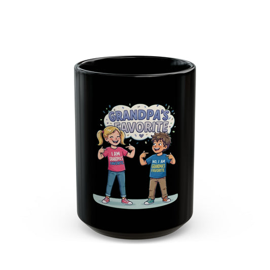 "Grandpa's Favorite" Black Ceramic Mug