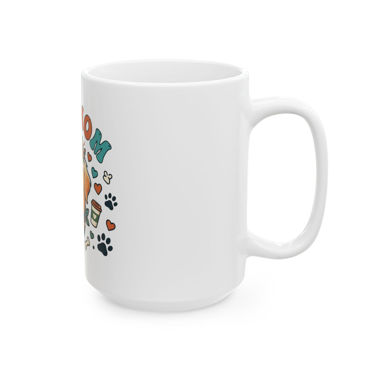 "Dog Mom" White Ceramic Mug
