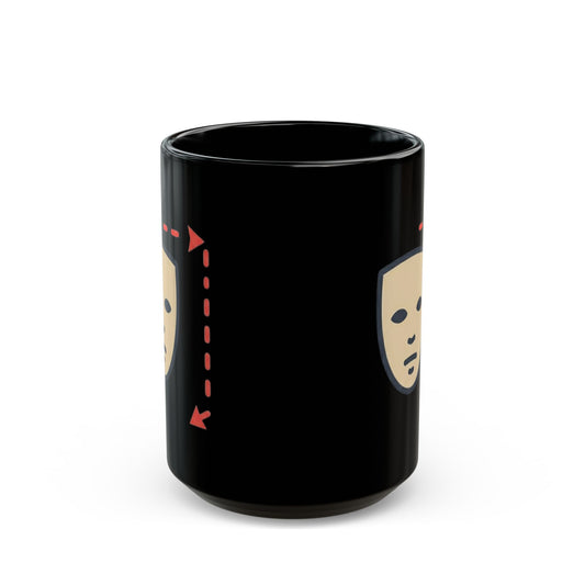 "Instructions Unclear" Black Ceramic Mug — Graphic