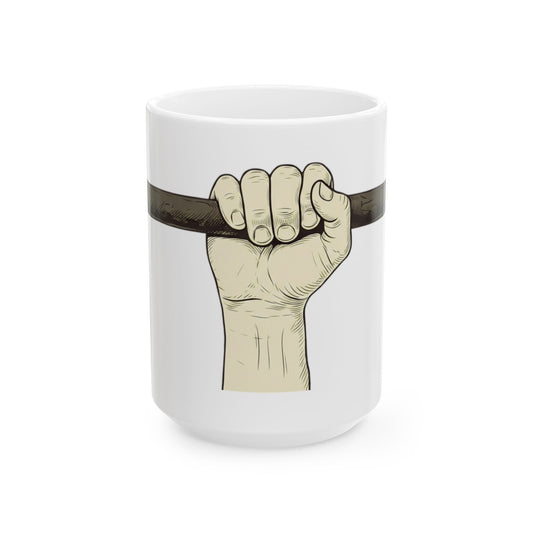 "Hold to the Rod" White Ceramic Mug — Graphic