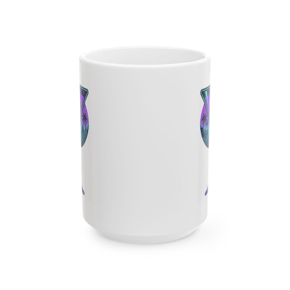"Up All Night" White Ceramic Mug — Graphic