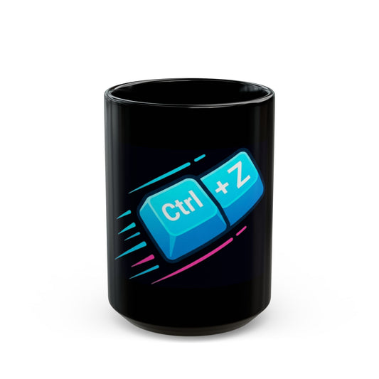 "CTRL Z My Entire Week" Black Ceramic Mug — Graphic