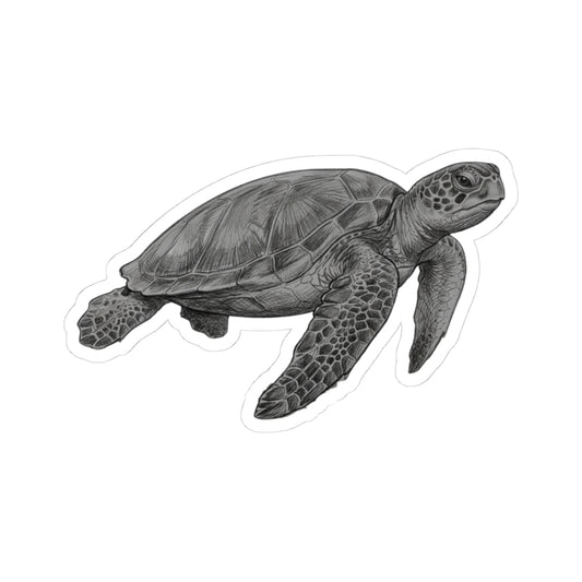 "Pencil Sketch Art Sea Turtle" Sticker — Main