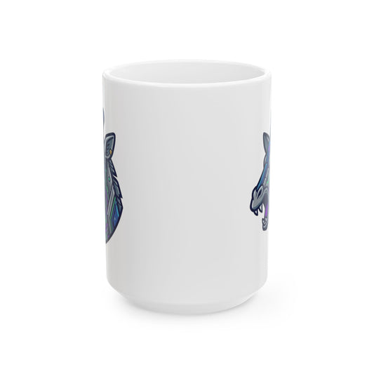 "Cyber Giraffe" White Ceramic Mug — Graphic