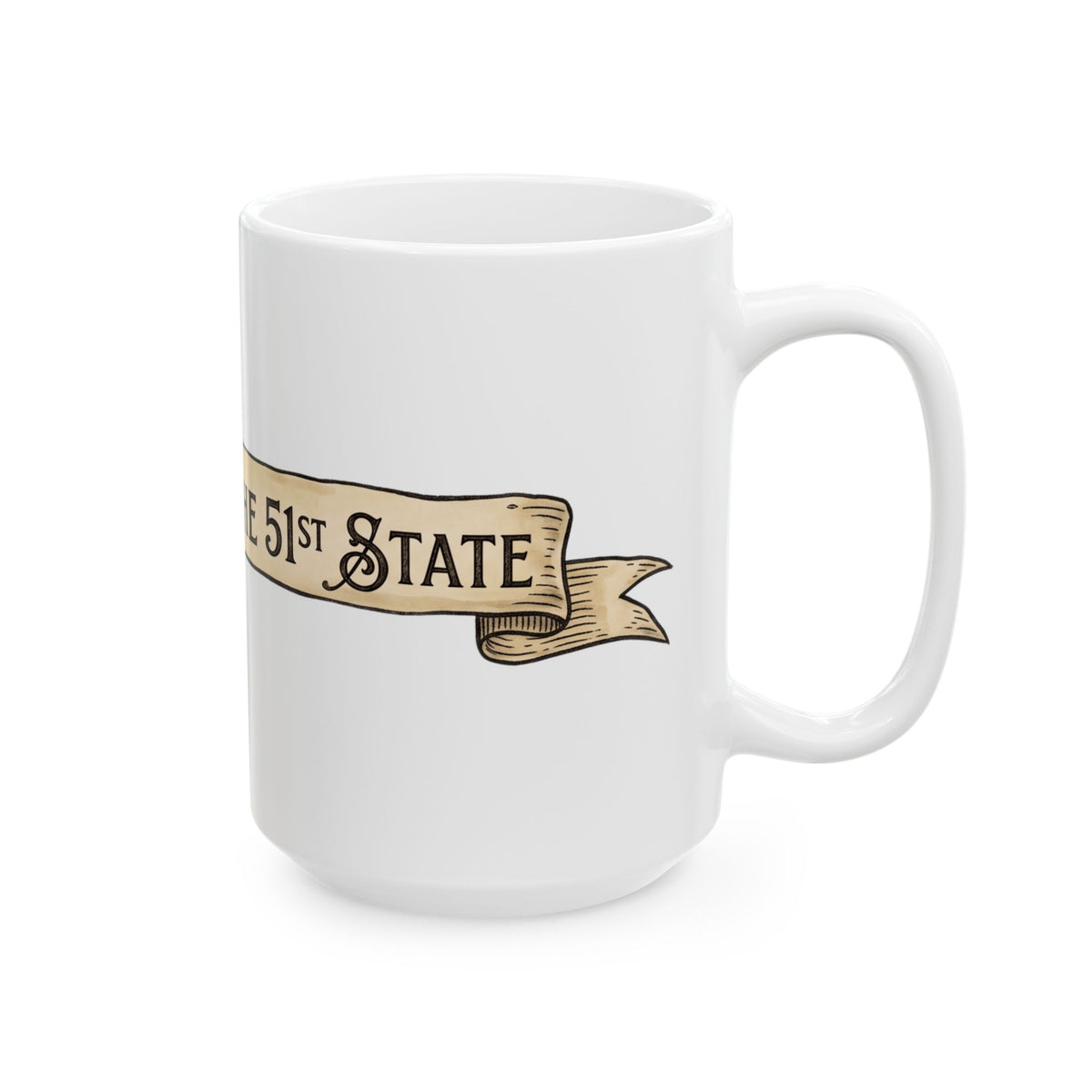 "51st State Great Lakes" White Ceramic Mug — Graphic