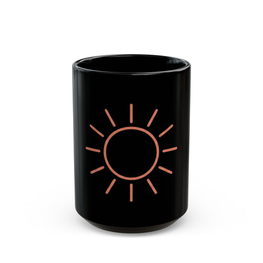 "Sun" Black Ceramic Mug — Graphic