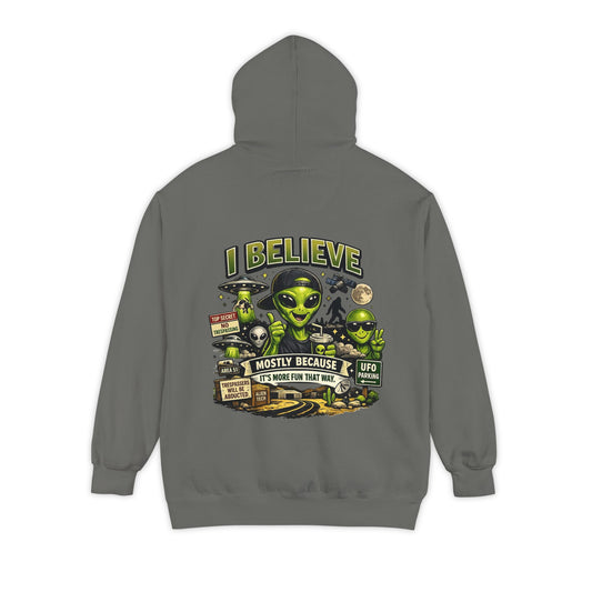Color: Grey | I Believe Garment-Dyed Hoodie