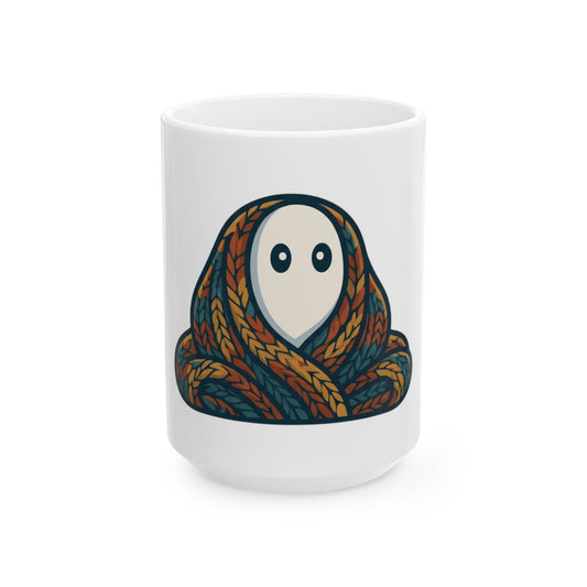 "Trying Not To Perceive Anything" White Ceramic Mug — Graphic