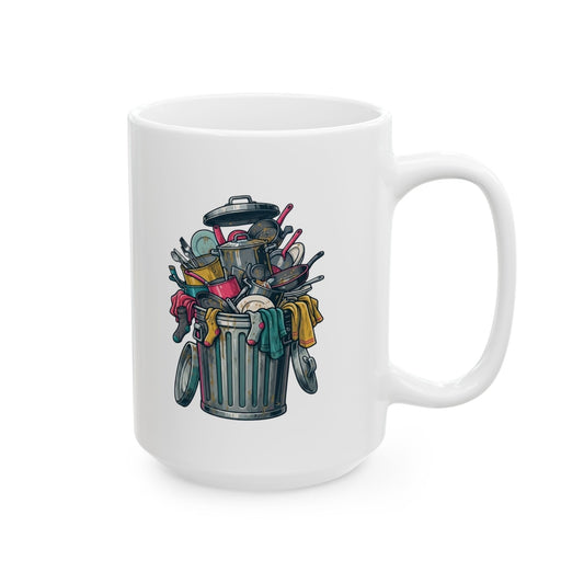 "Talk Dirty to Me" White Ceramic Mug — Graphic