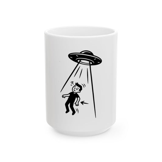 "UFO's" White Ceramic Mug — Graphic