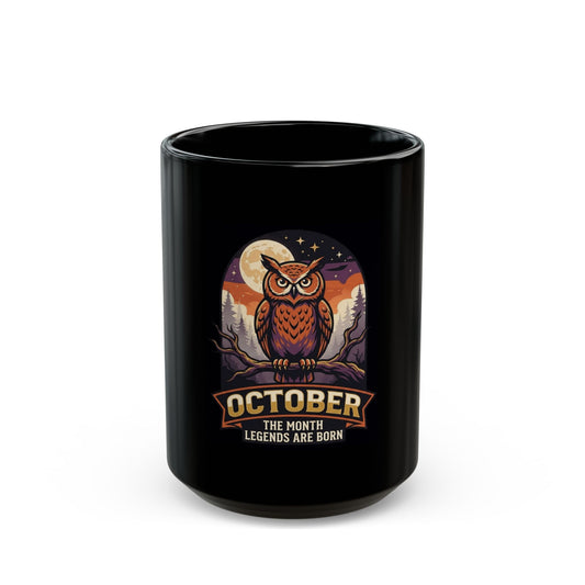 "October Legend" Black Ceramic Mug