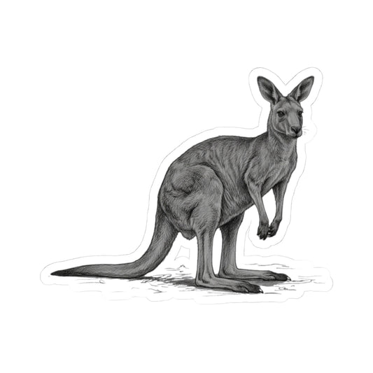 "Pencil Sketch Art Kangaroo" Sticker — Main