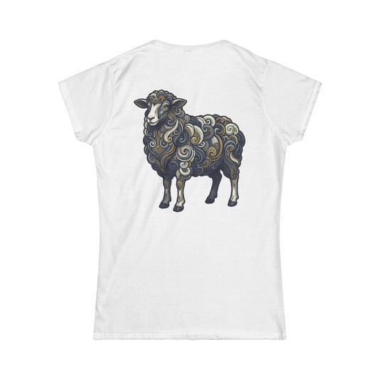 Color: White | Barnyard Sheep Women's Tee