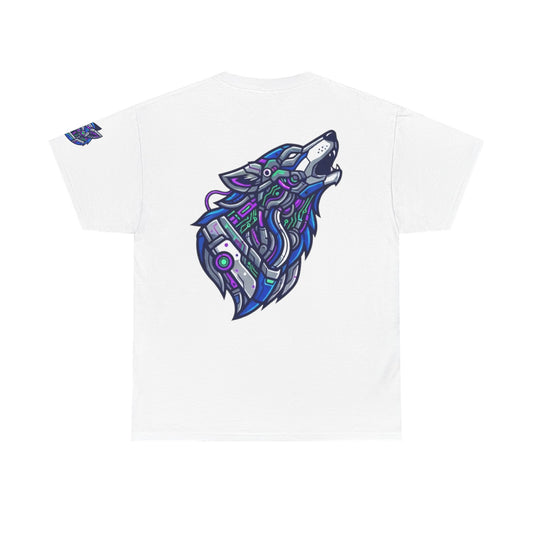 Color: White | Cyber Wolf Premium Graphic Tee