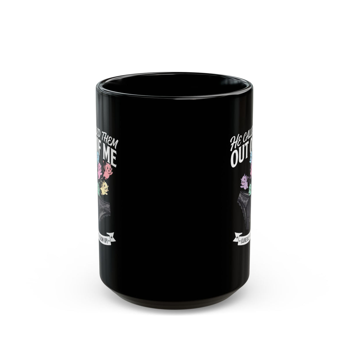 "Good Book Series He Called Them Out Of Me" Black Ceramic Mug