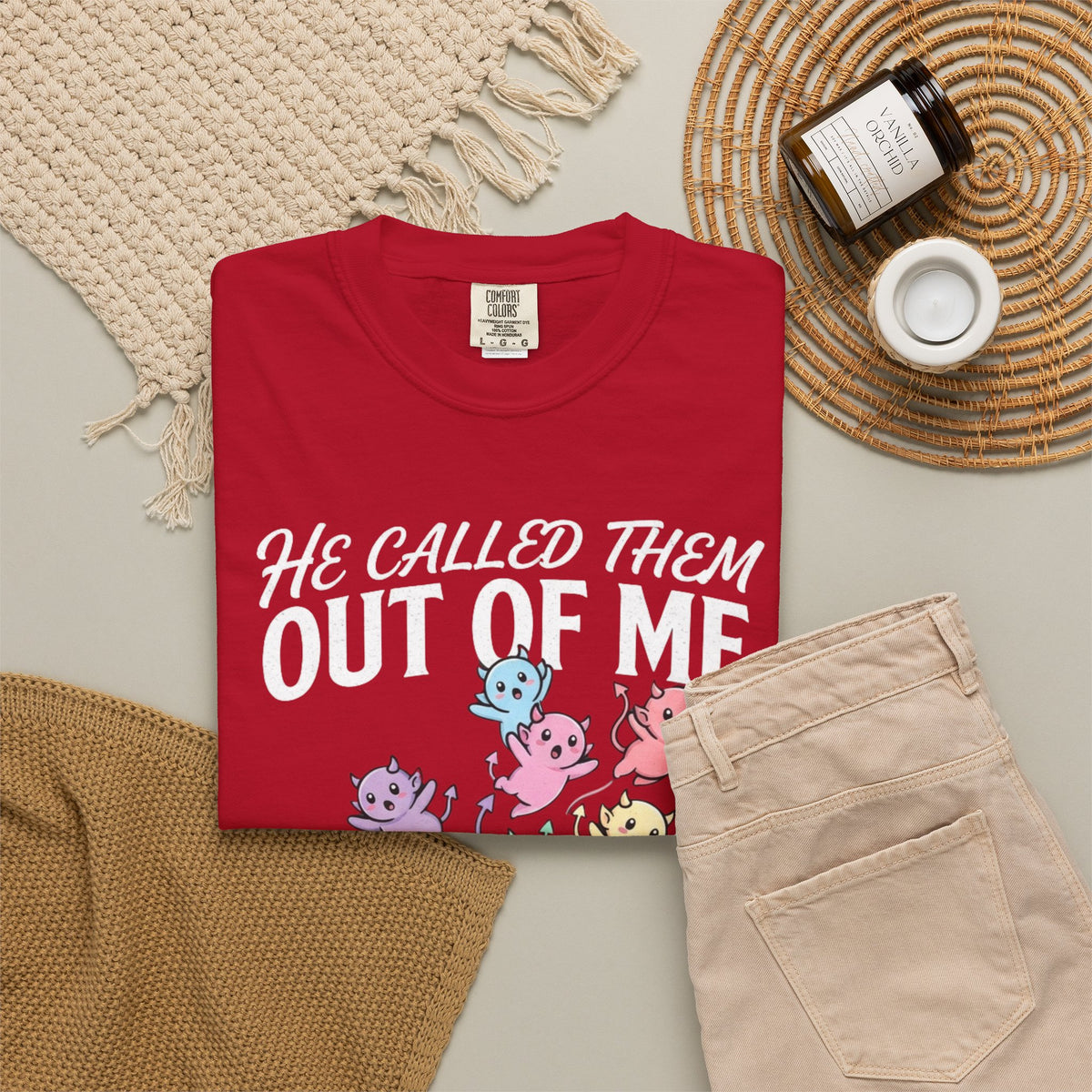 "Good Book Series He Called Them Out Of Me" Unisex Garment-Dyed Tee