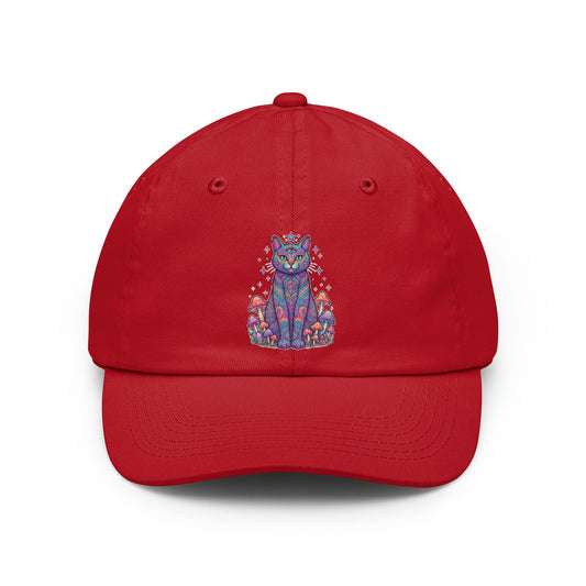 Color: Red | Hippy Cat Dad Hat